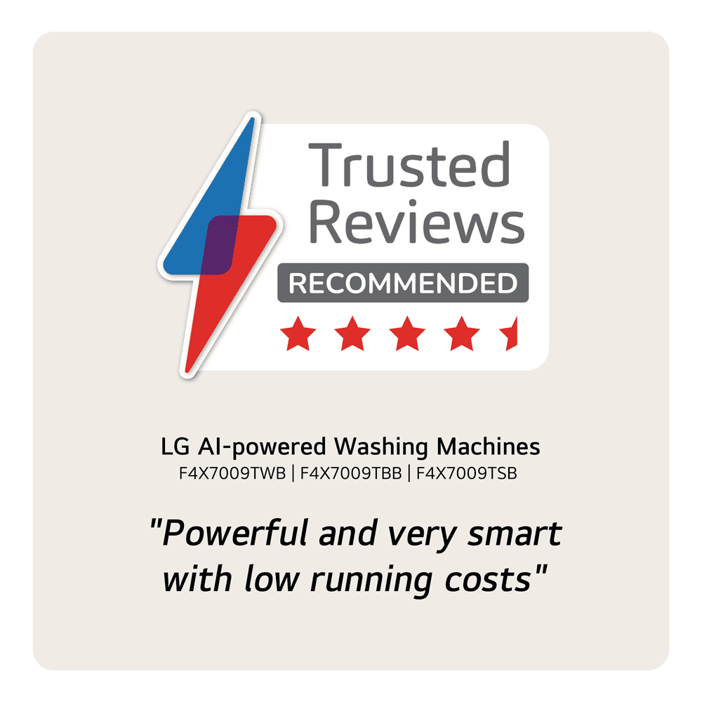 LG Series 7 AI Direct Drive 9kg 1400 Spin Washing Machine F4X7009TWB - White LG Series 7 AI Direct Drive 9kg 1400 Spin Washing Machine F4X7009TWB - White