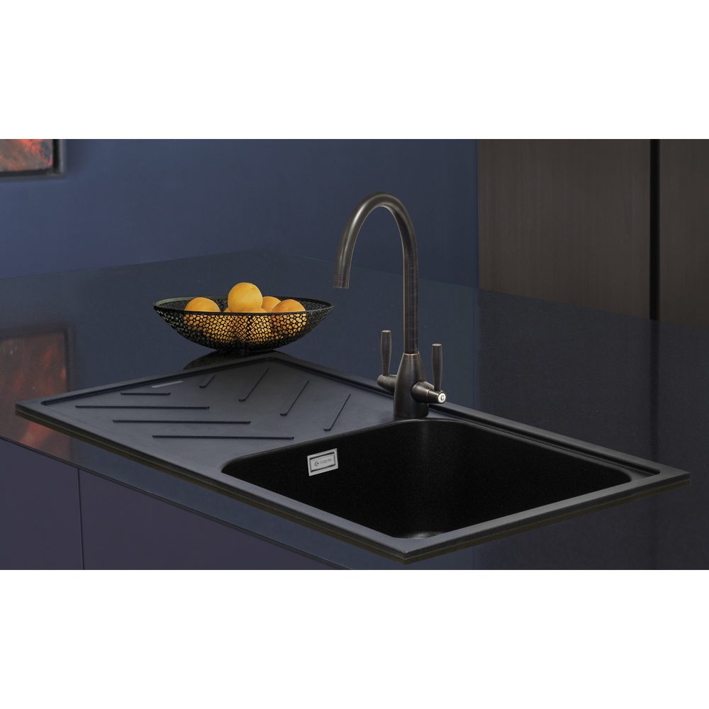 Caple Veis 100 Single Bowl Inset Sink Reversible Drainer VEI100AN - Anthracite Caple Veis 100 Single Bowl Inset Sink Reversible Drainer VEI100AN - Anthracite