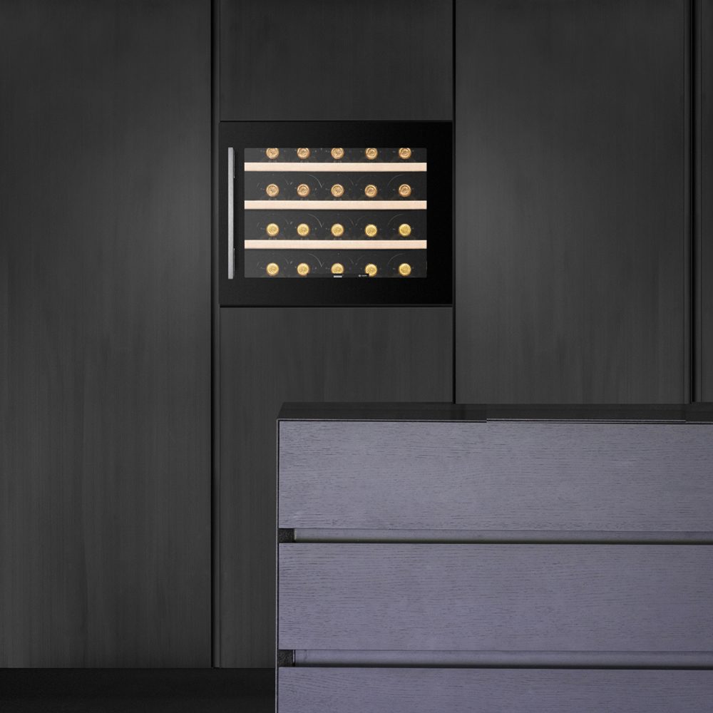 Caple 46cm Integrated In Column Wine Cooler WC6411BG - Black Caple 46cm Integrated In Column Wine Cooler WC6411BG - Black