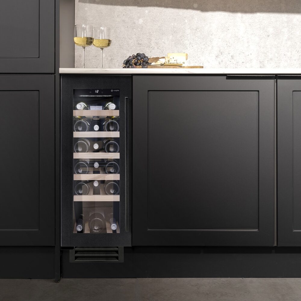 Caple 30cm Undercounter Wine Cooler WI3125BS - Black Steel Caple 30cm Undercounter Wine Cooler WI3125BS - Black Steel