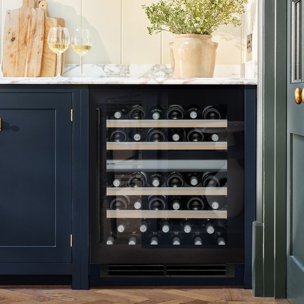 Caple Black 60cm Sense Prem Undercounter Dual Zone Wine Cooler WI6155BG-BAD BOX