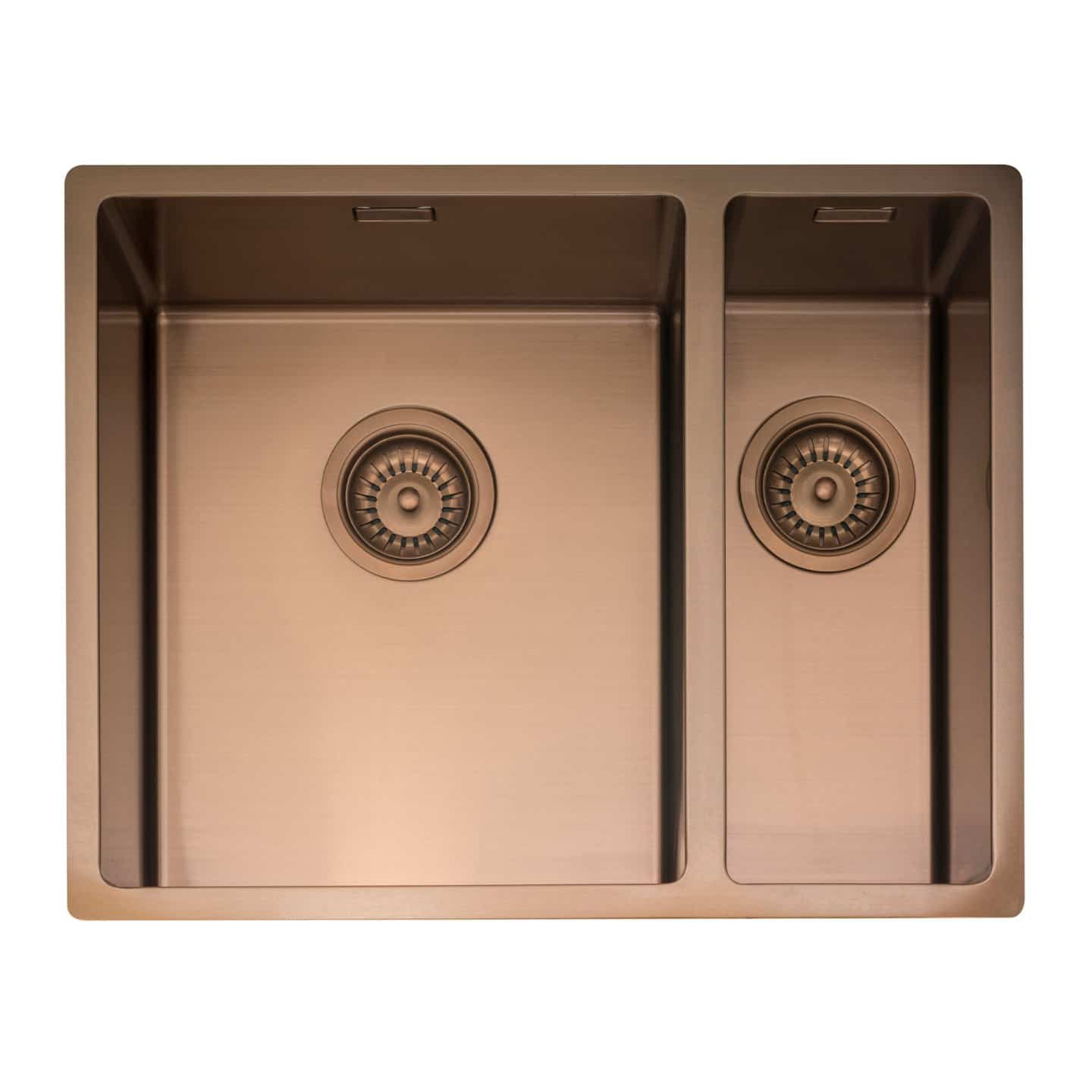 Caple  Mode 3415 1.5 Bowl Undermount Sink Right Hand Small Bowl MODE3415/R/CO - Copper