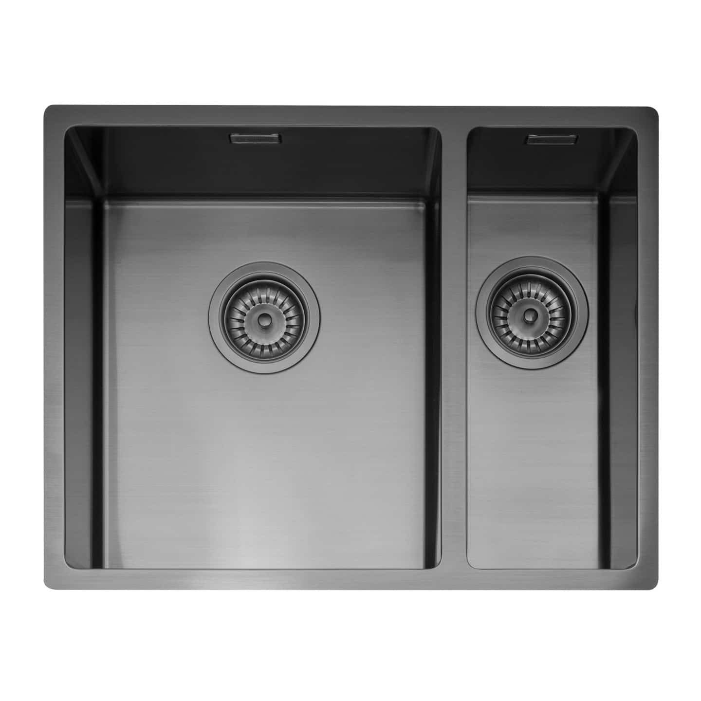 Caple  Mode 3415 1.5 Bowl Undermount Sink Right Hand Small Bowl MODE3415/R/GM - Gunmetal