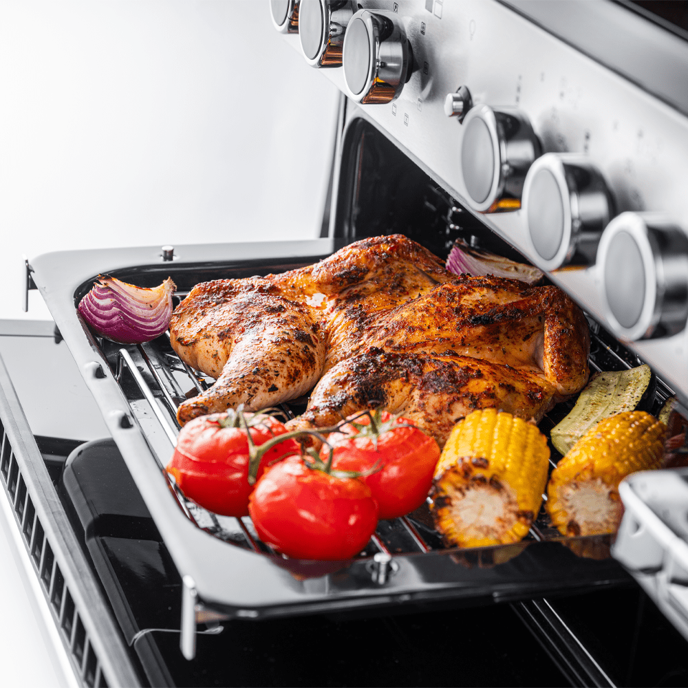 Rangemaster Edge Deluxe 100cm Dual Fuel Range Cooker With Chrome Trim 15808 EDDL100DFGBLK/CM1 - Black Rangemaster Edge Deluxe 100cm Dual Fuel Range Cooker With Chrome Trim 15808 EDDL100DFGBLK/CM1 - Black
