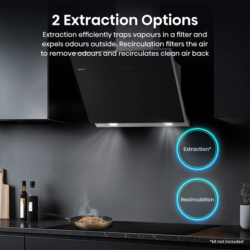 Hisense 60cm Chimney Hood CH6IN14BXBUK - Black Hisense 60cm Chimney Hood CH6IN14BXBUK - Black