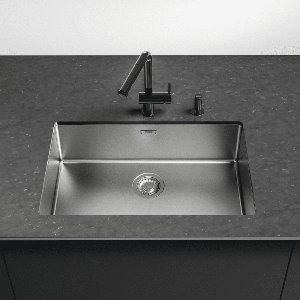 Franke Box Single Bowl Undermount Sink Complete 127.0369.284 - Stainless Steel Franke Box Single Bowl Undermount Sink Complete 127.0369.284 - Stainless Steel