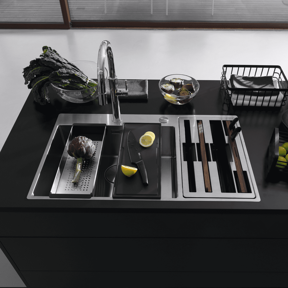 Franke Box Center 1.5 Bowl Sink Right Hand Small Bowl 127.0570.617 - Stainless Steel Franke Box Center 1.5 Bowl Sink Right Hand Small Bowl 127.0570.617 - Stainless Steel