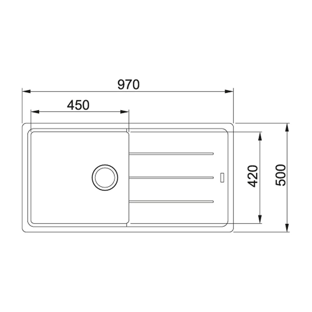 Franke Basis Fragranite Single Bowl Sink 114.0484.967 - Stone Grey Franke Basis Fragranite Single Bowl Sink 114.0484.967 - Stone Grey