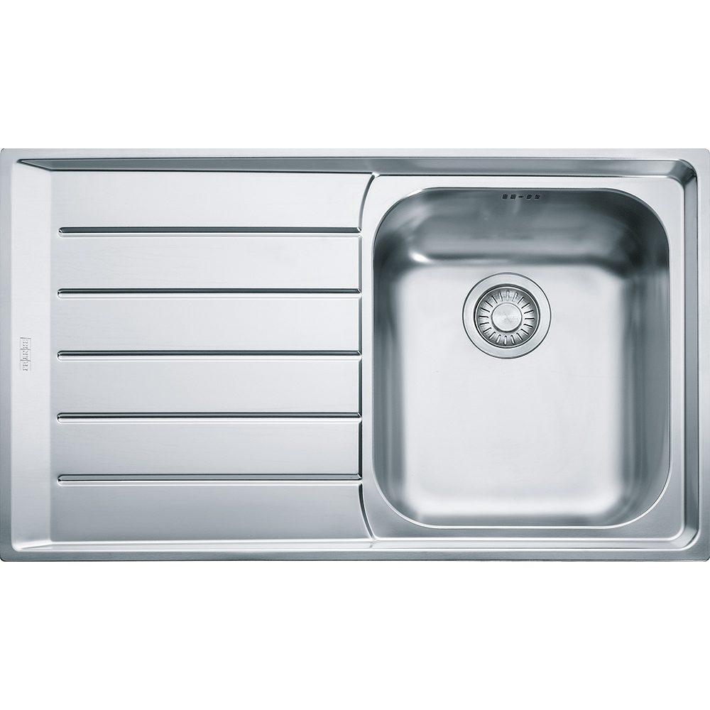 Franke  Neptune Single Bowl Sink Left Hand Drainer 127.0059.655 - Stainless Steel