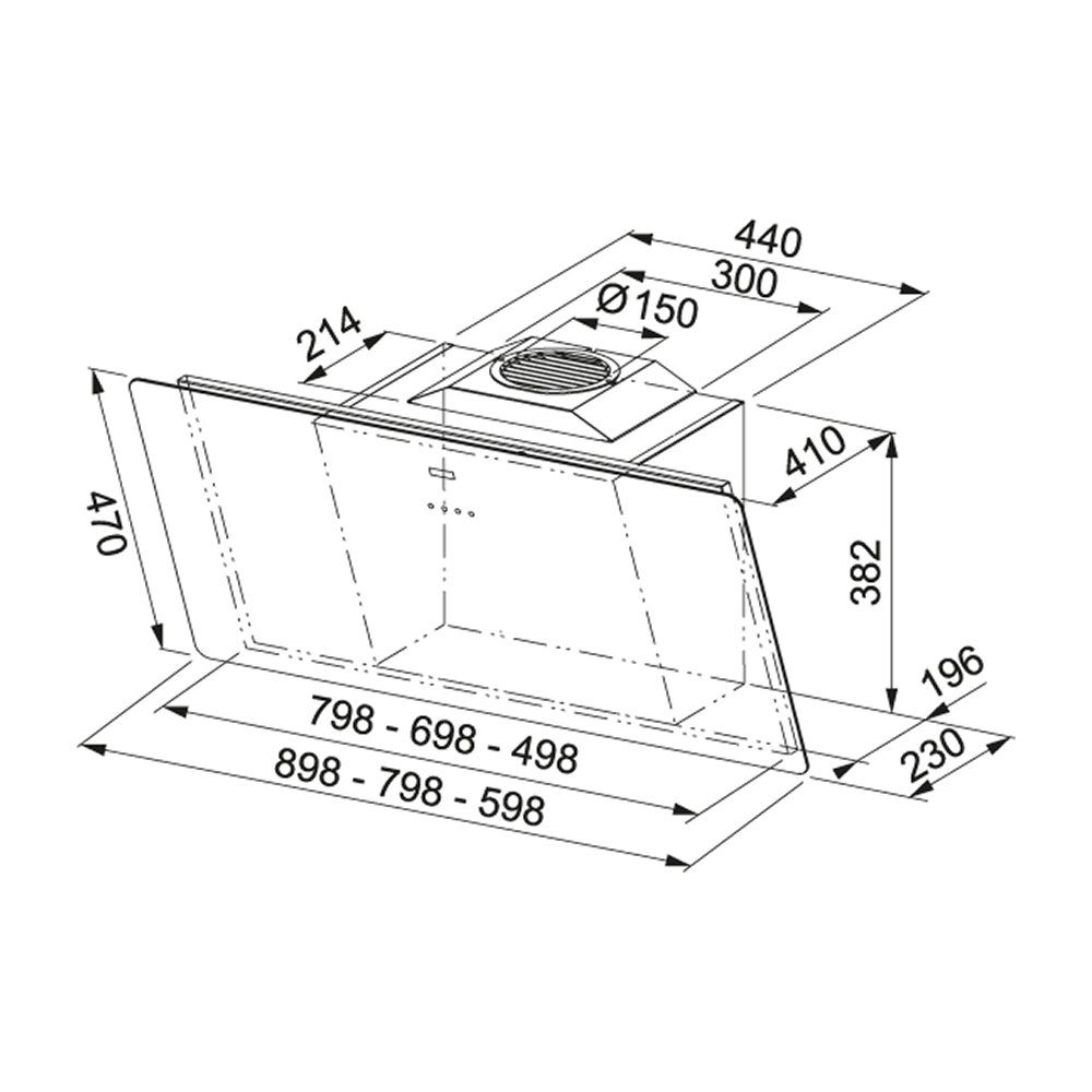 Franke 60cm Smart Angled Chimney Hood FSMA605WH - WHITE Franke 60cm Smart Angled Chimney Hood FSMA605WH - WHITE