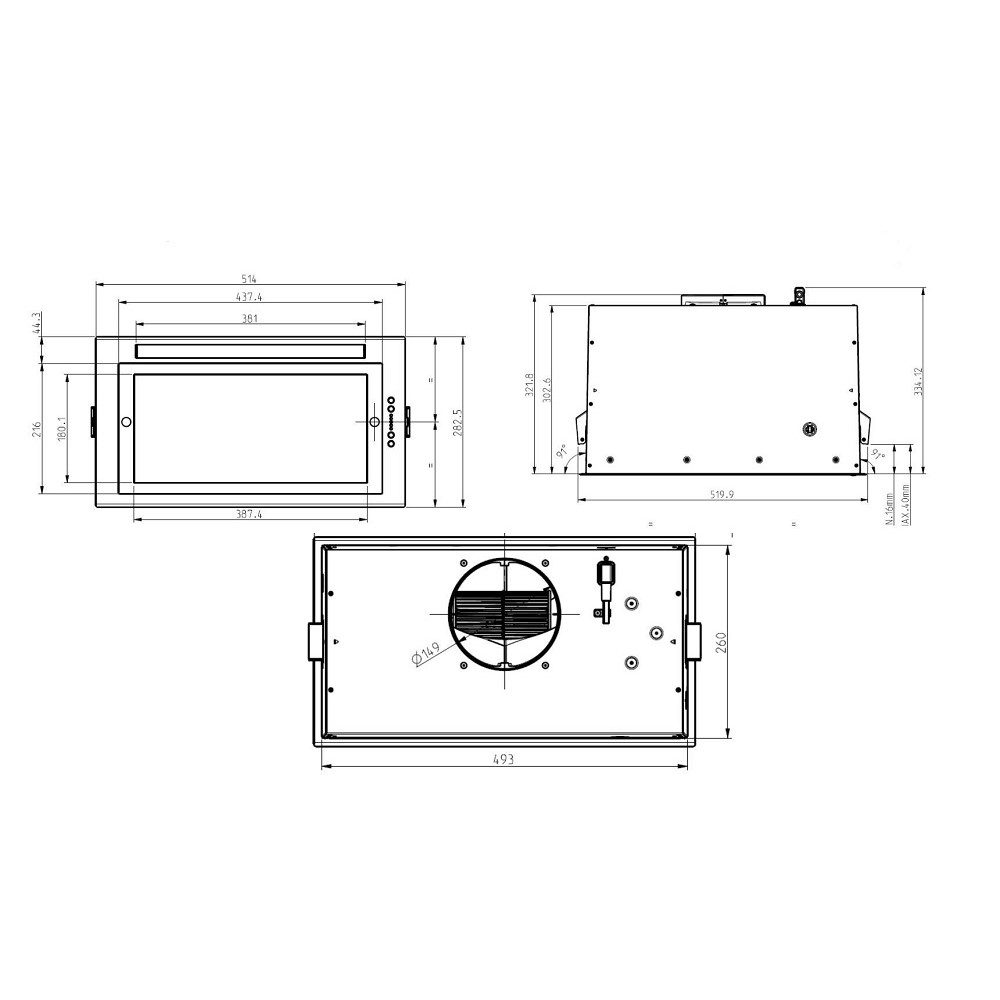 Elica 51cm Lane Canopy Hood LANE-60-SS - Stainless Steel Elica 51cm Lane Canopy Hood LANE-60-SS - Stainless Steel