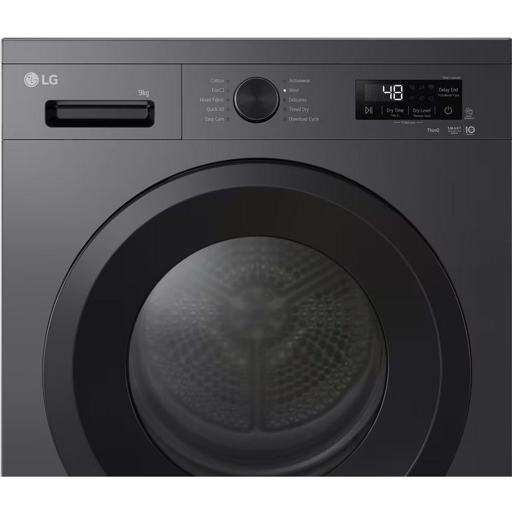 LG 9kg Heat Pump Condenser Dryer RHX1009NMK - Slate Grey LG 9kg Heat Pump Condenser Dryer RHX1009NMK - Slate Grey