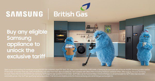 save on your energy bills when you purchase selected Samsung appliances promotional image