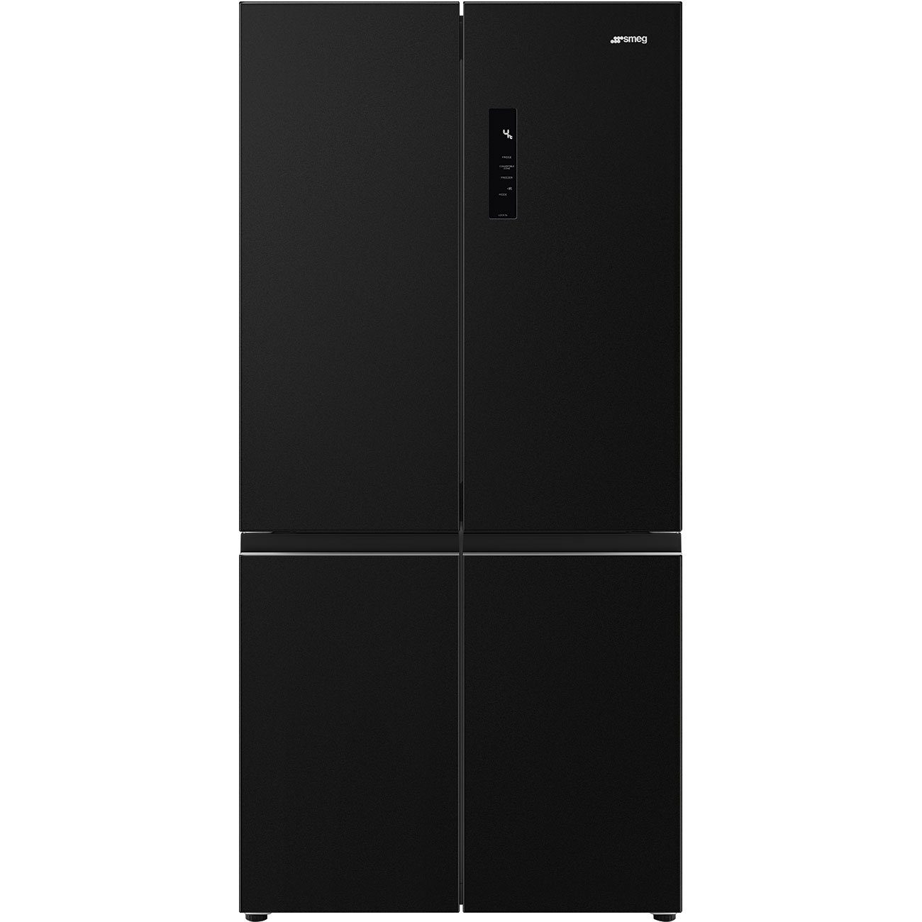 Smeg  French Style 4 Door Fridge Freezer Non Ice + Water FQI60KD - Black Steel