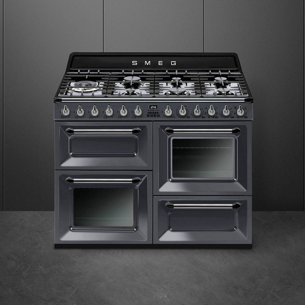 Smeg 110cm Victoria Dual Fuel Range Cooker TR4110GR - Slate Smeg 110cm Victoria Dual Fuel Range Cooker TR4110GR - Slate