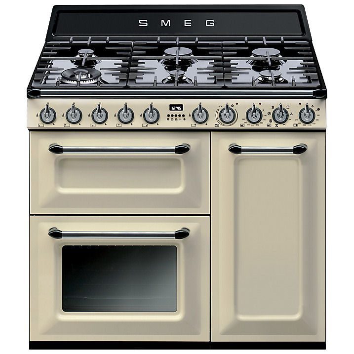 Smeg  90cm Victoria Dual Fuel Range Cooker TR93P - Cream