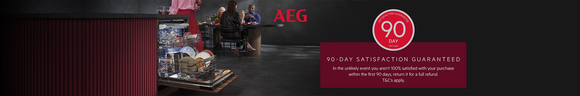 AEG 90 day satisfaction guarantee promotional image