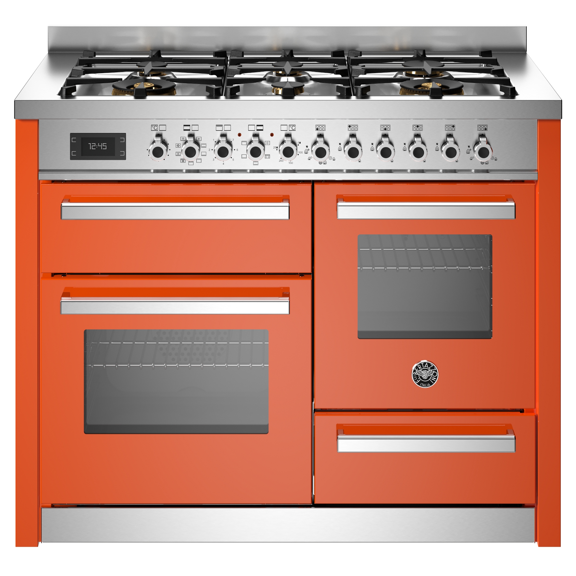 Bertazzoni PRO116L3EART2 110cm Professional XG Dual Fuel Range Cooker - Orange