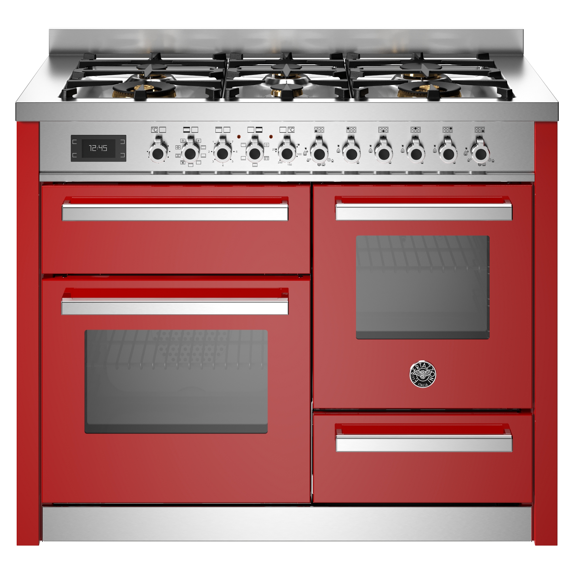 Bertazzoni PRO116L3EROT2 110cm Professional XG Dual Fuel Range Cooker - Red