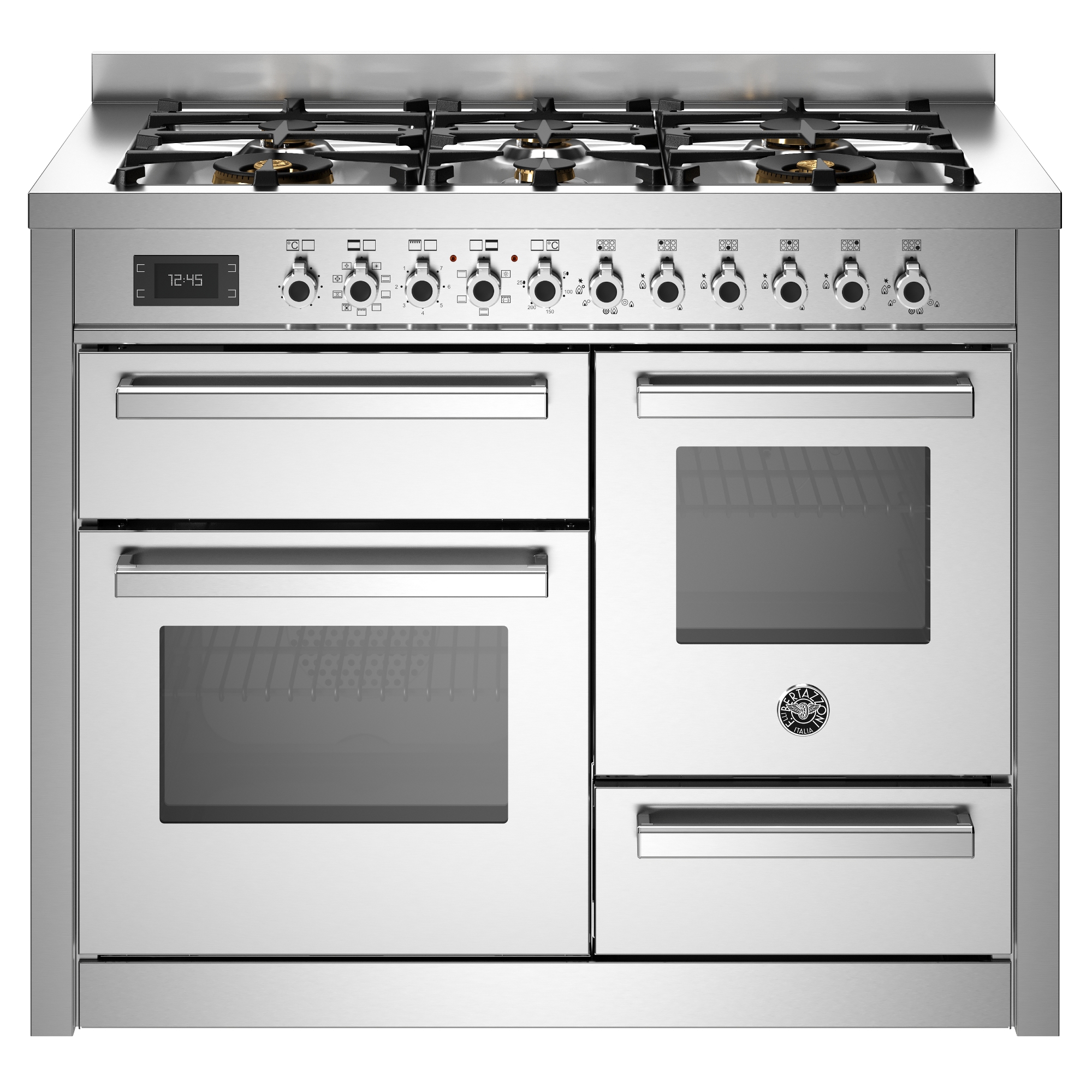 Bertazzoni PRO116L3EXT2 110cm Professional XG Dual Fuel Range Cooker - Stainless Steel