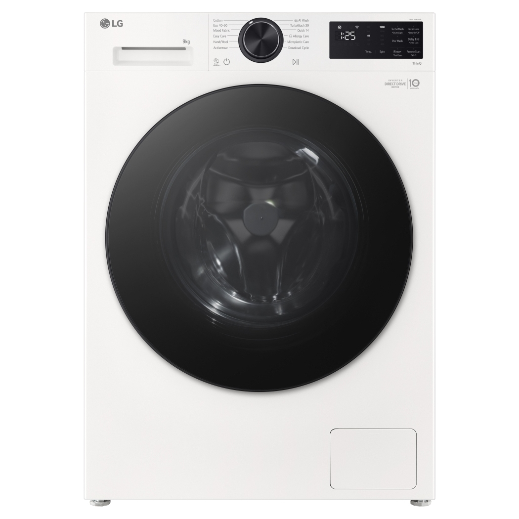 LG F2X50S9TWB 9kg TurboWash Steam Washing Machine - WHITE