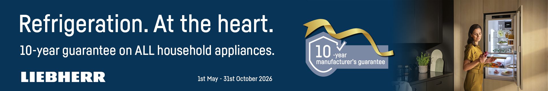 liebherr 10 year manufacturers guarantee on refrigeration promotional image