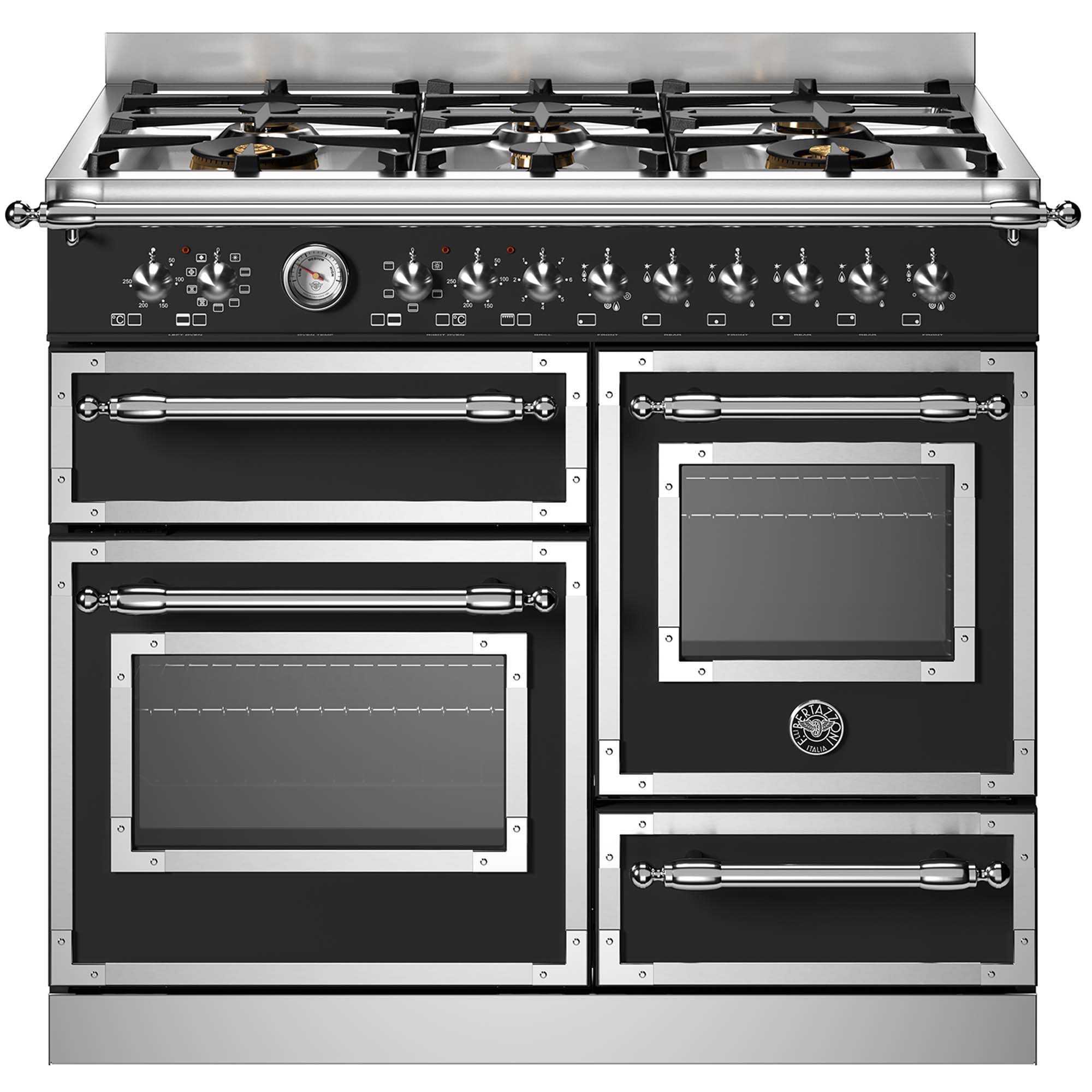 Bertazzoni  100cm Heritage XG Dual Fuel Range Cooker HER106L3ENET2 - Black