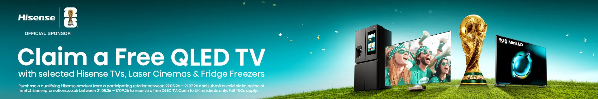 free hisense QLED with purchase promotional image