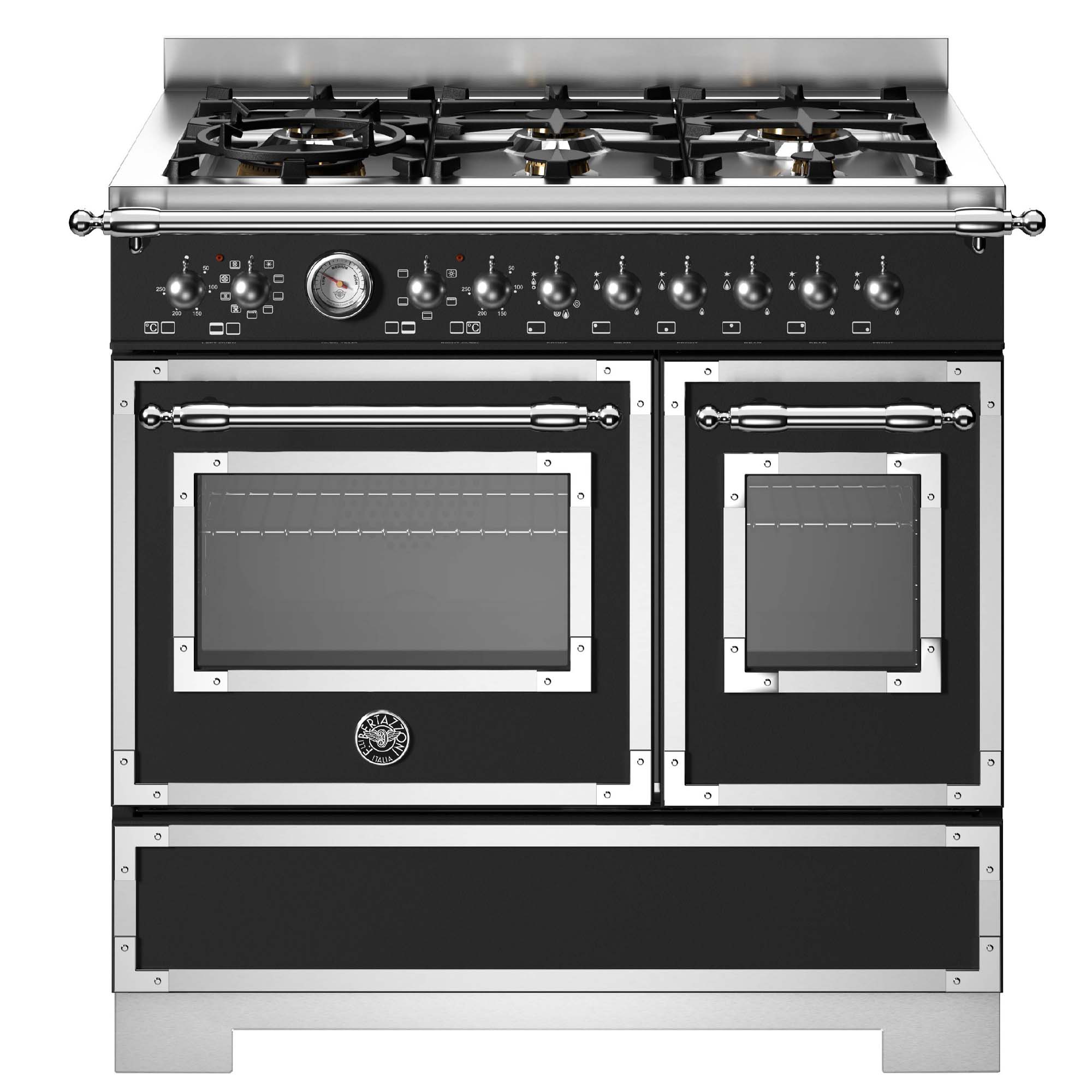 Bertazzoni  90cm Heritage Dual Fuel Range Cooker HER96L2ENET2 - Black