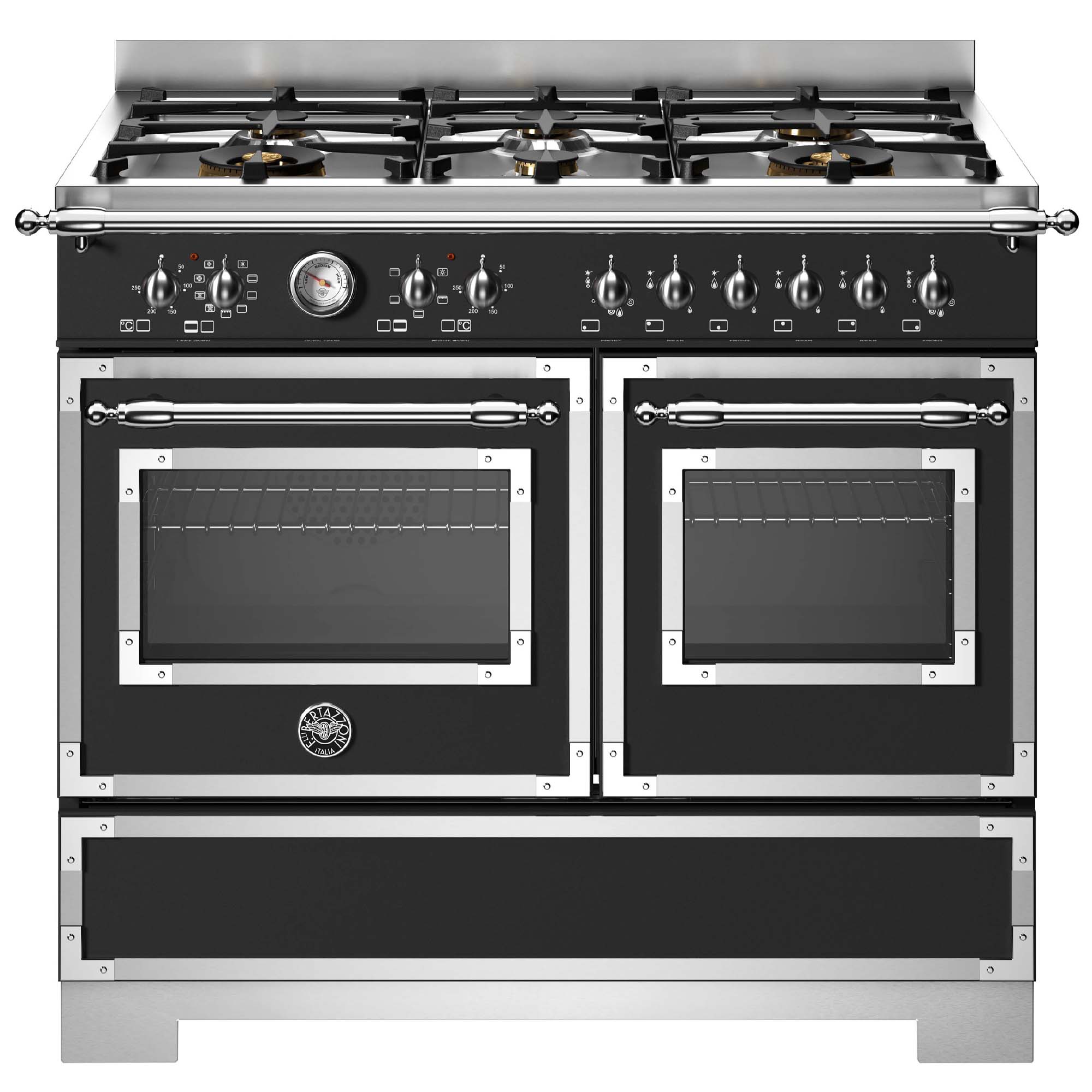 Bertazzoni  100cm Heritage Dual Fuel Range Cooker HER106L2ENET2 - Black