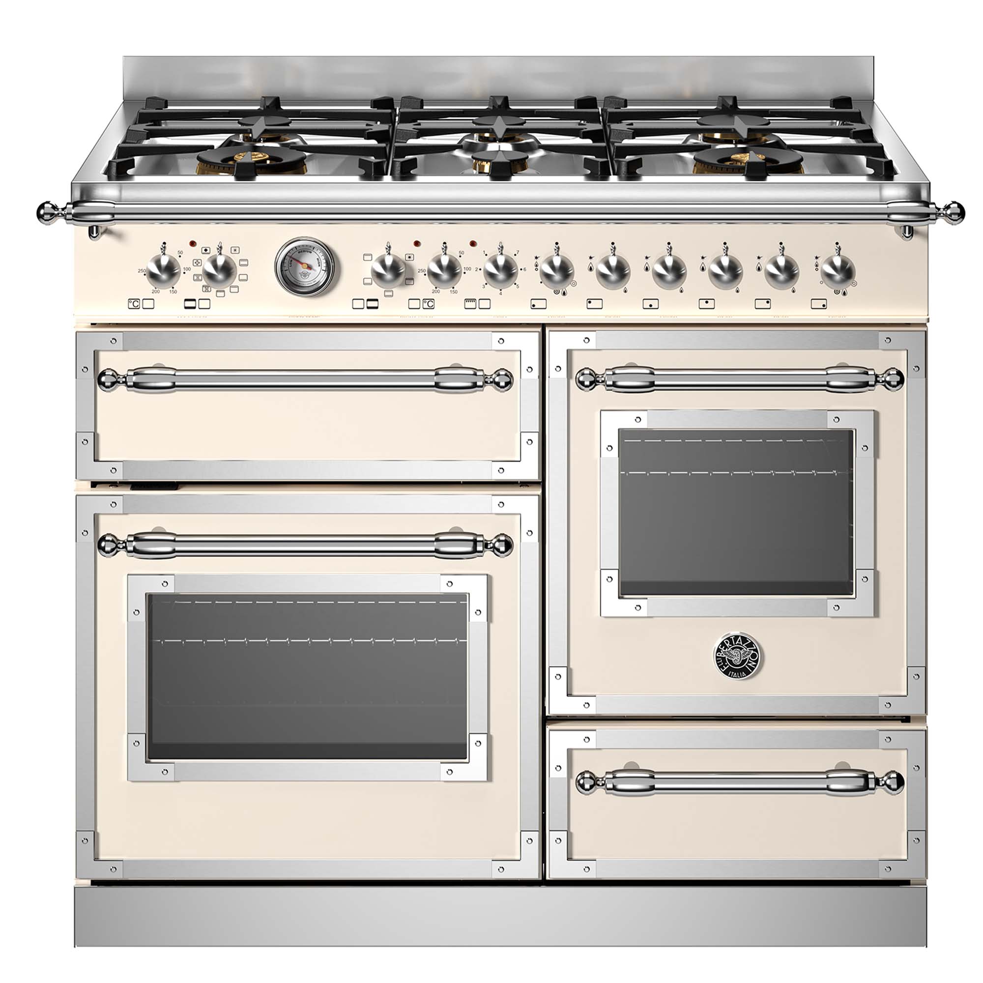 Bertazzoni  100cm Heritage XG Dual Fuel Range Cooker HER106L3EAVT2 - Ivory