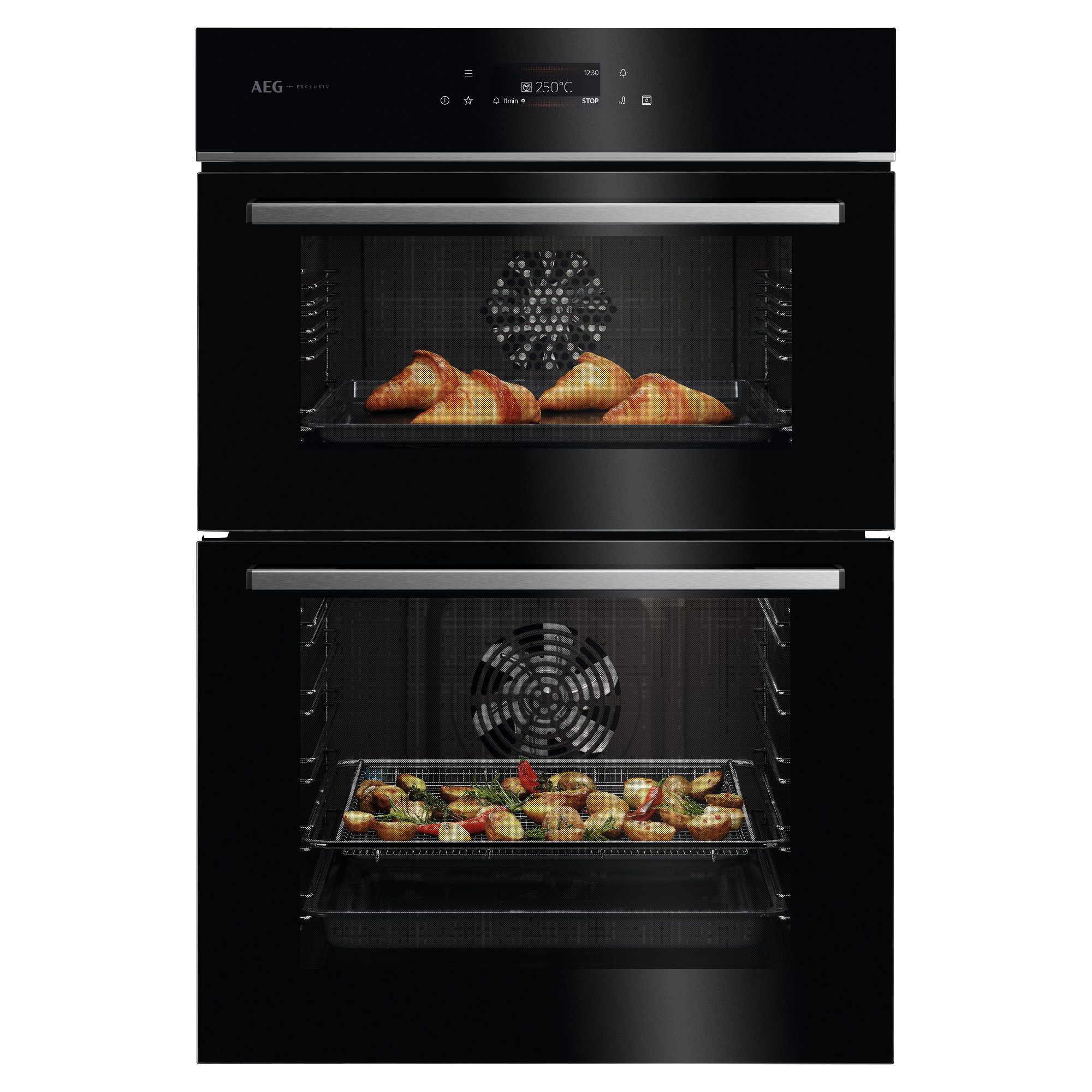 AEG  Built In Multifunction Double Oven GE7CP61FB - Black
