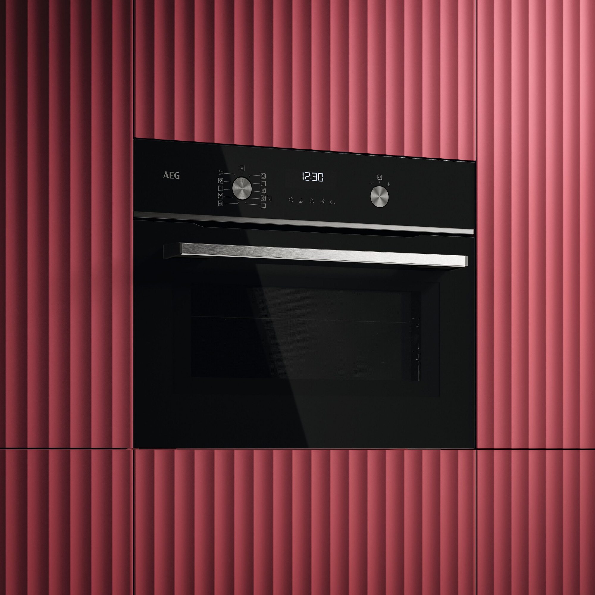 AEG 60cm Series 6000 Built In Combi Microwave For Tall Housing GK6NK40FB - Black AEG 60cm Series 6000 Built In Combi Microwave For Tall Housing GK6NK40FB - Black