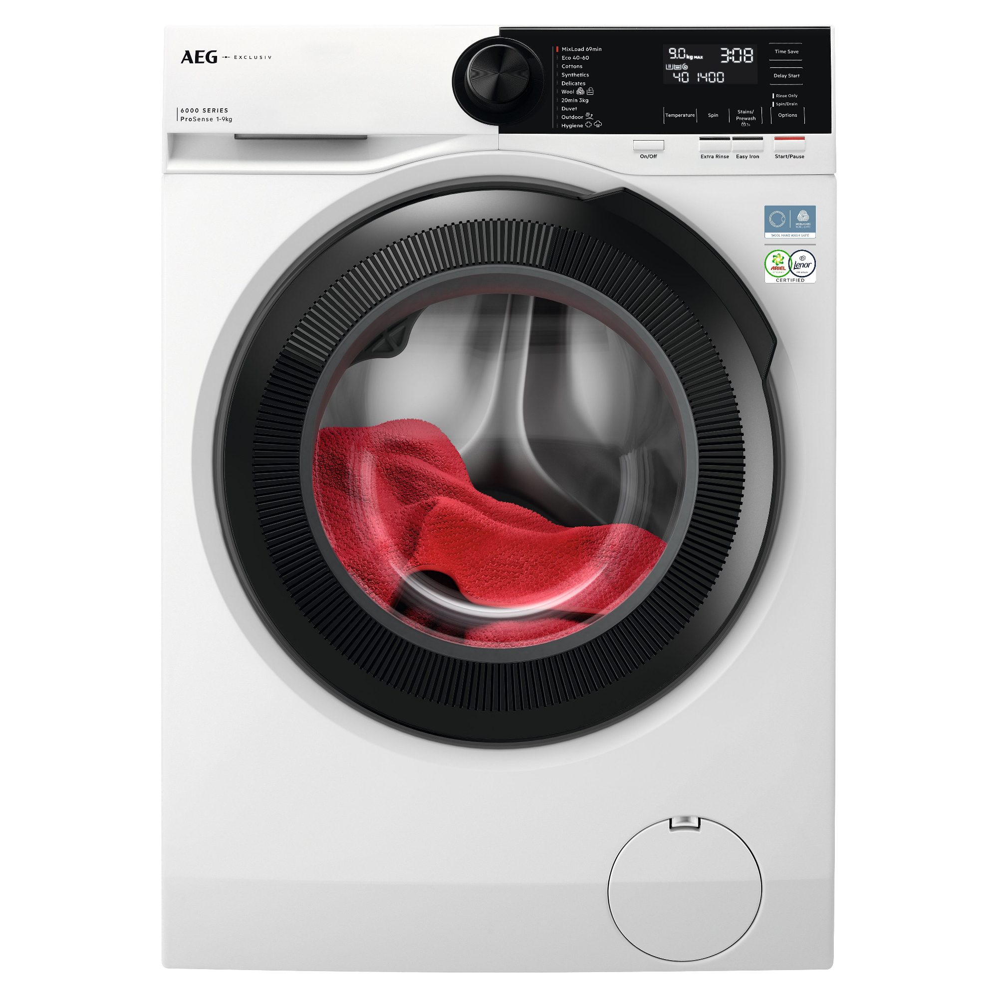 AEG  9kg Series 6000 Washing Machine 1400rpm LFR62944B - White