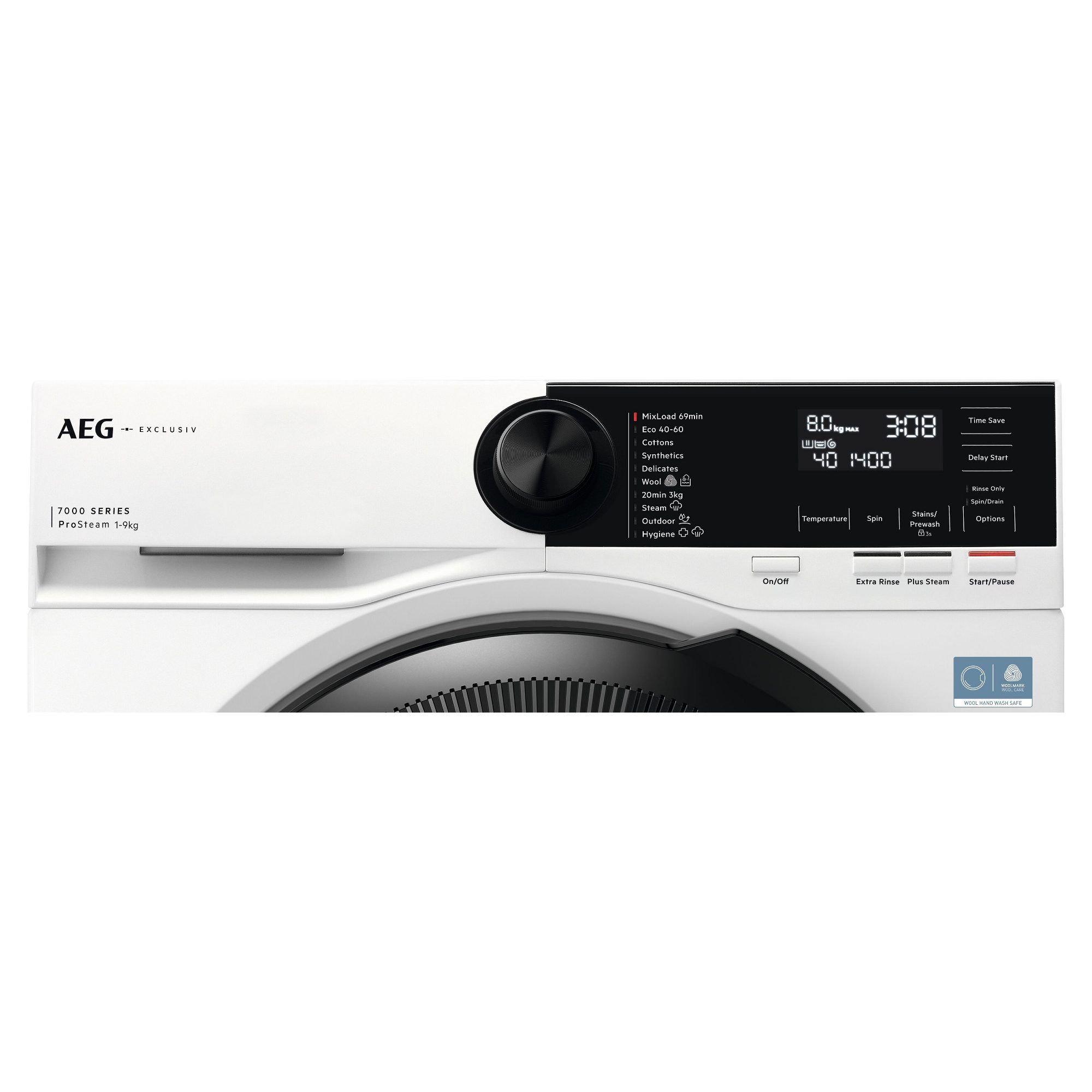 AEG 9kg Series 7000 ProSteam Washing Machine 1400rpm LFSR72944B - White AEG 9kg Series 7000 ProSteam Washing Machine 1400rpm LFSR72944B - White