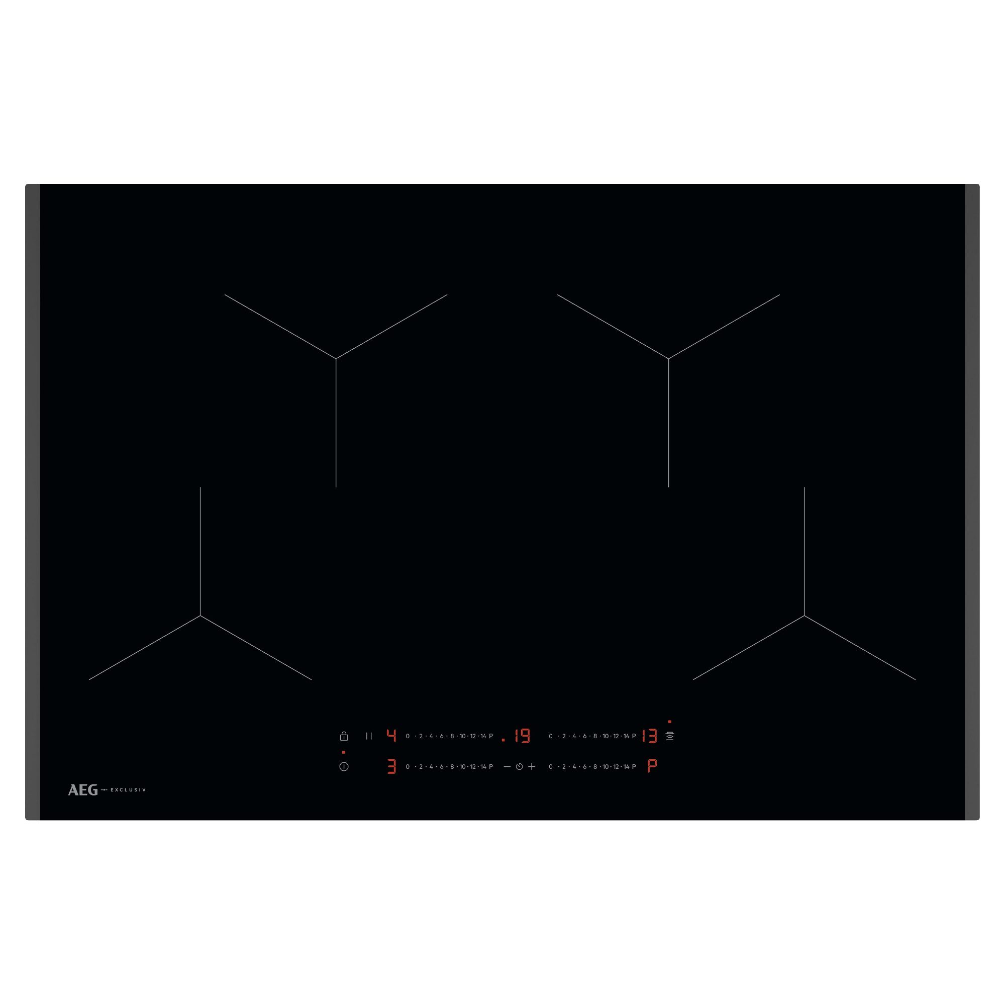 AEG  78cm Series 5000 4 Zone Bevelled Edge Induction Hob SO84IA00FB - Black