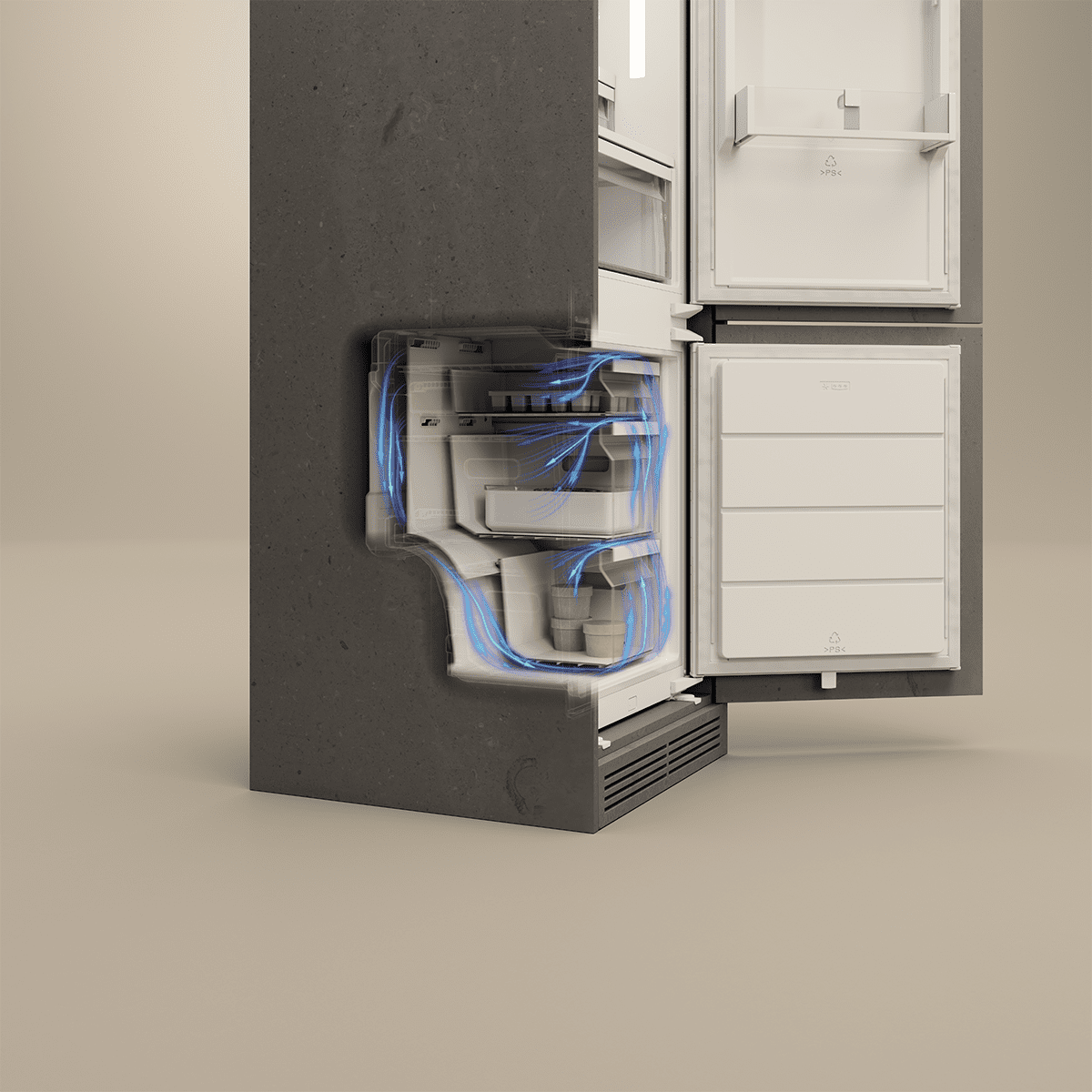 Asko 177cm Integrated 60/40 Frost Free Fridge Freezer RBC576DNC1.UK Asko 177cm Integrated 60/40 Frost Free Fridge Freezer RBC576DNC1.UK
