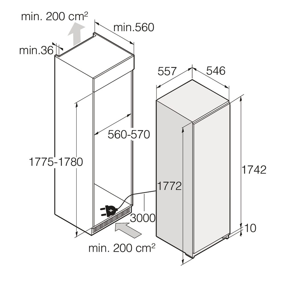 Asko 177cm Integrated Frost Free Freezer RBF576DND1.UK Asko 177cm Integrated Frost Free Freezer RBF576DND1.UK