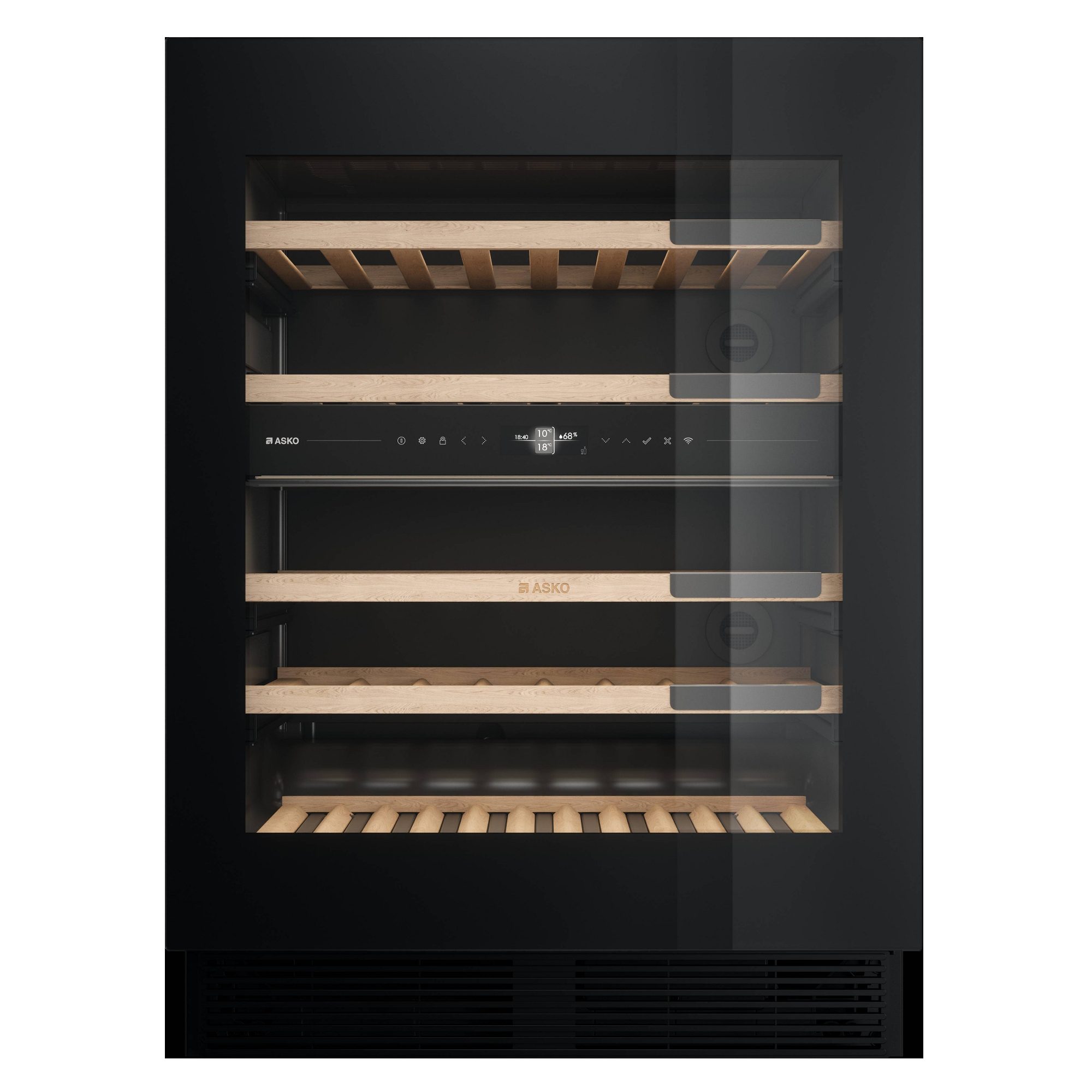Asko  60cm Freestanding Undercounter Dual Zone Wine Cooler WCN25842G - Black