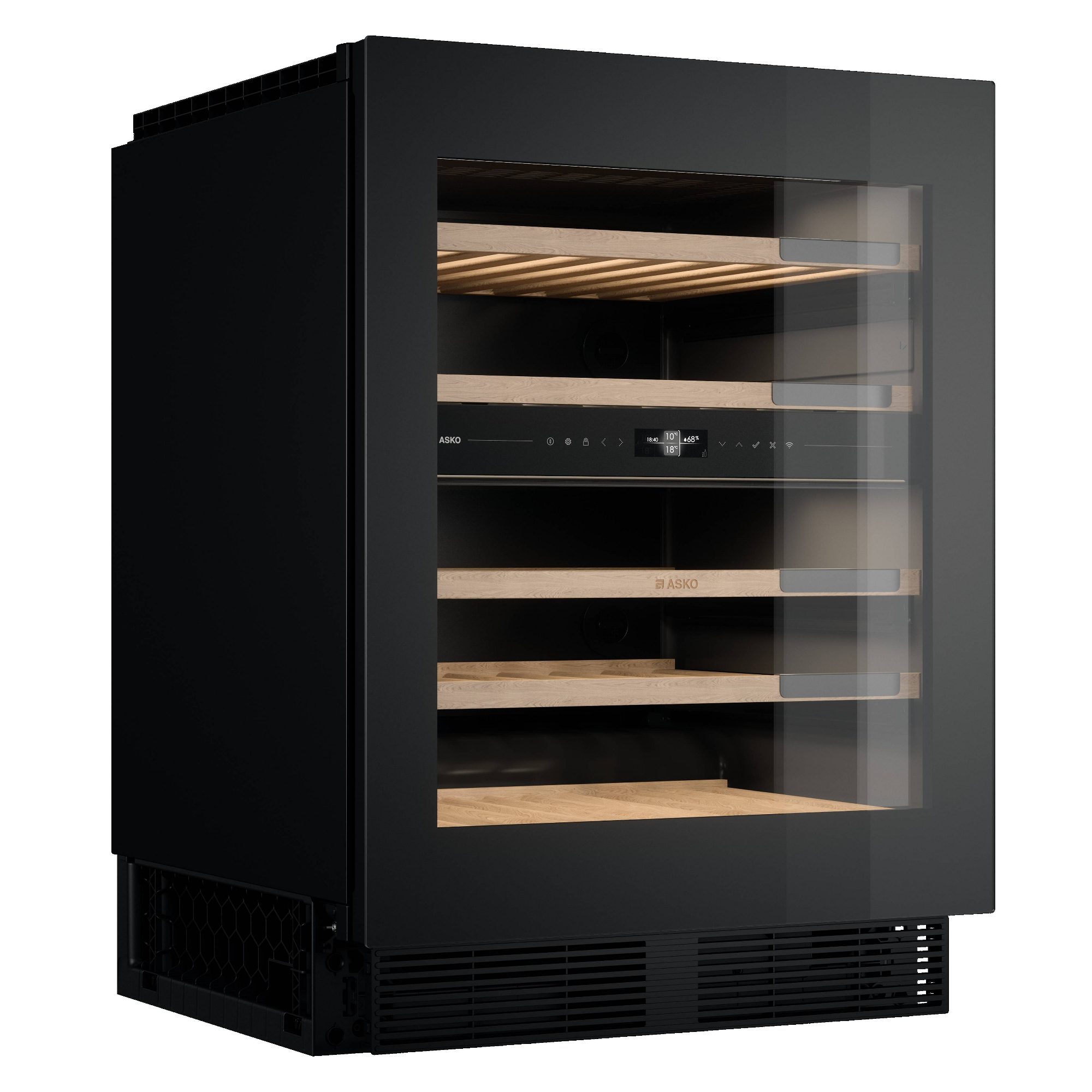 Asko 60cm Freestanding Undercounter Dual Zone Wine Cooler WCN25842G - Black Asko 60cm Freestanding Undercounter Dual Zone Wine Cooler WCN25842G - Black
