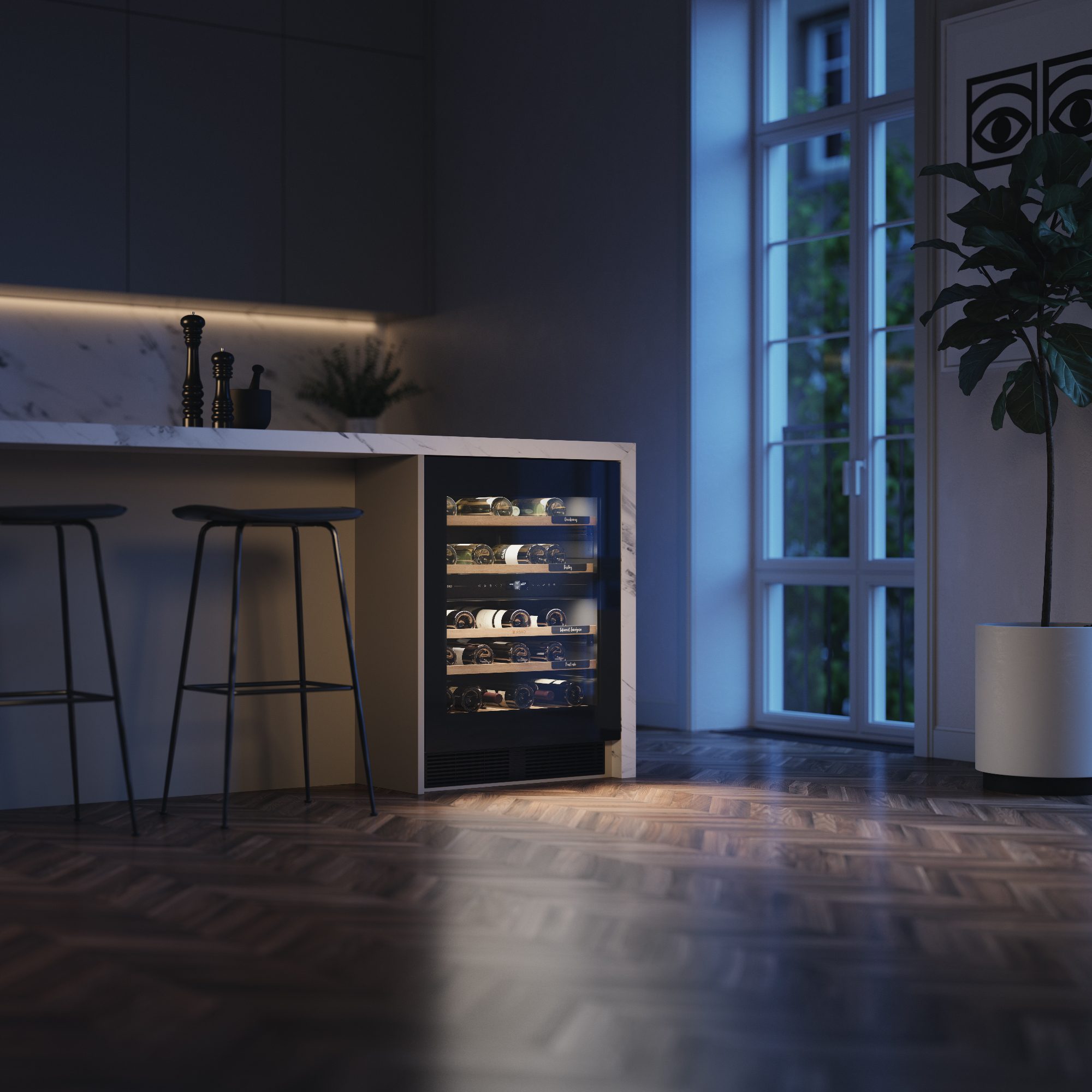 Asko 60cm Freestanding Undercounter Dual Zone Wine Cooler WCN25842G - Black Asko 60cm Freestanding Undercounter Dual Zone Wine Cooler WCN25842G - Black