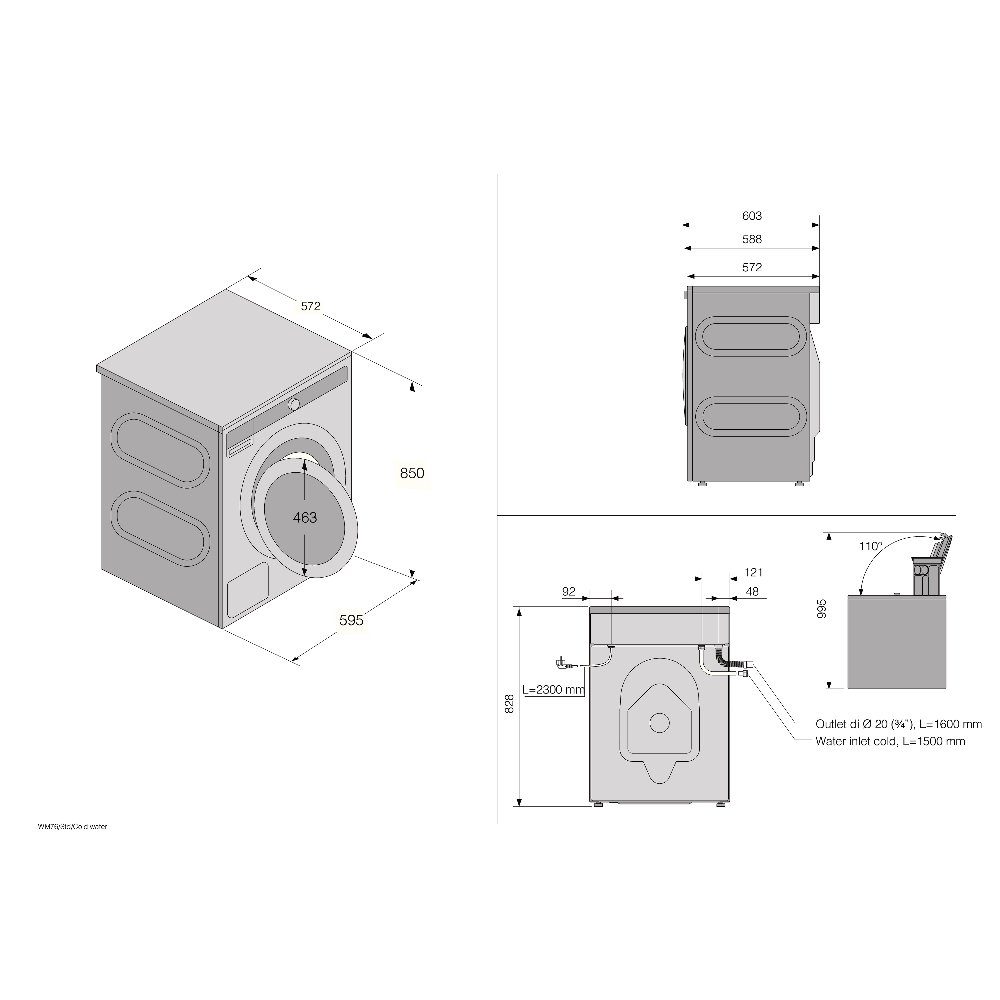 Asko 9Kg Steel Seal Washing Machine 1400Rpm W1094W.UK - White Asko 9Kg Steel Seal Washing Machine 1400Rpm W1094W.UK - White