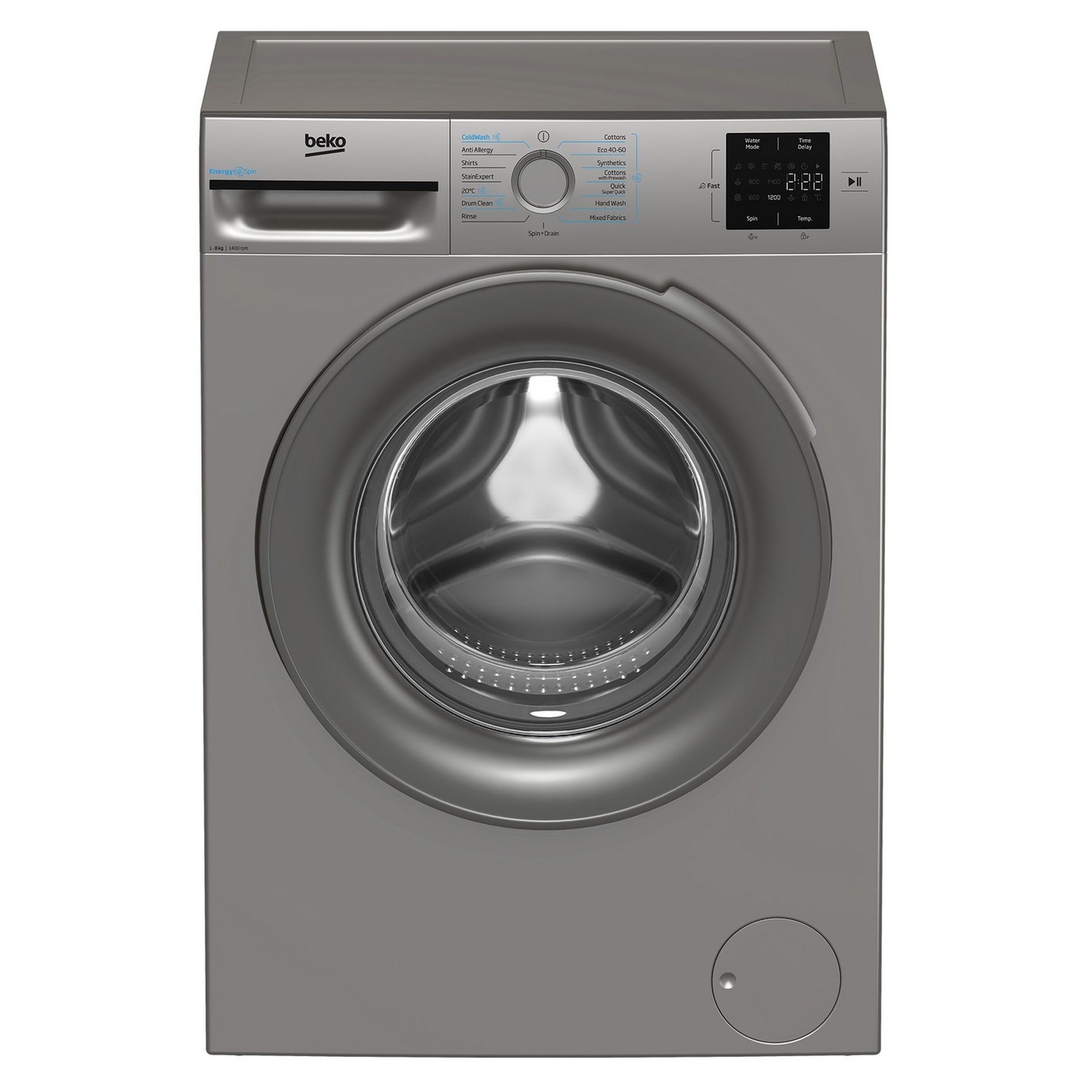 Beko  8kg Washing Machine 1400rpm BMN3WT3841S - Silver