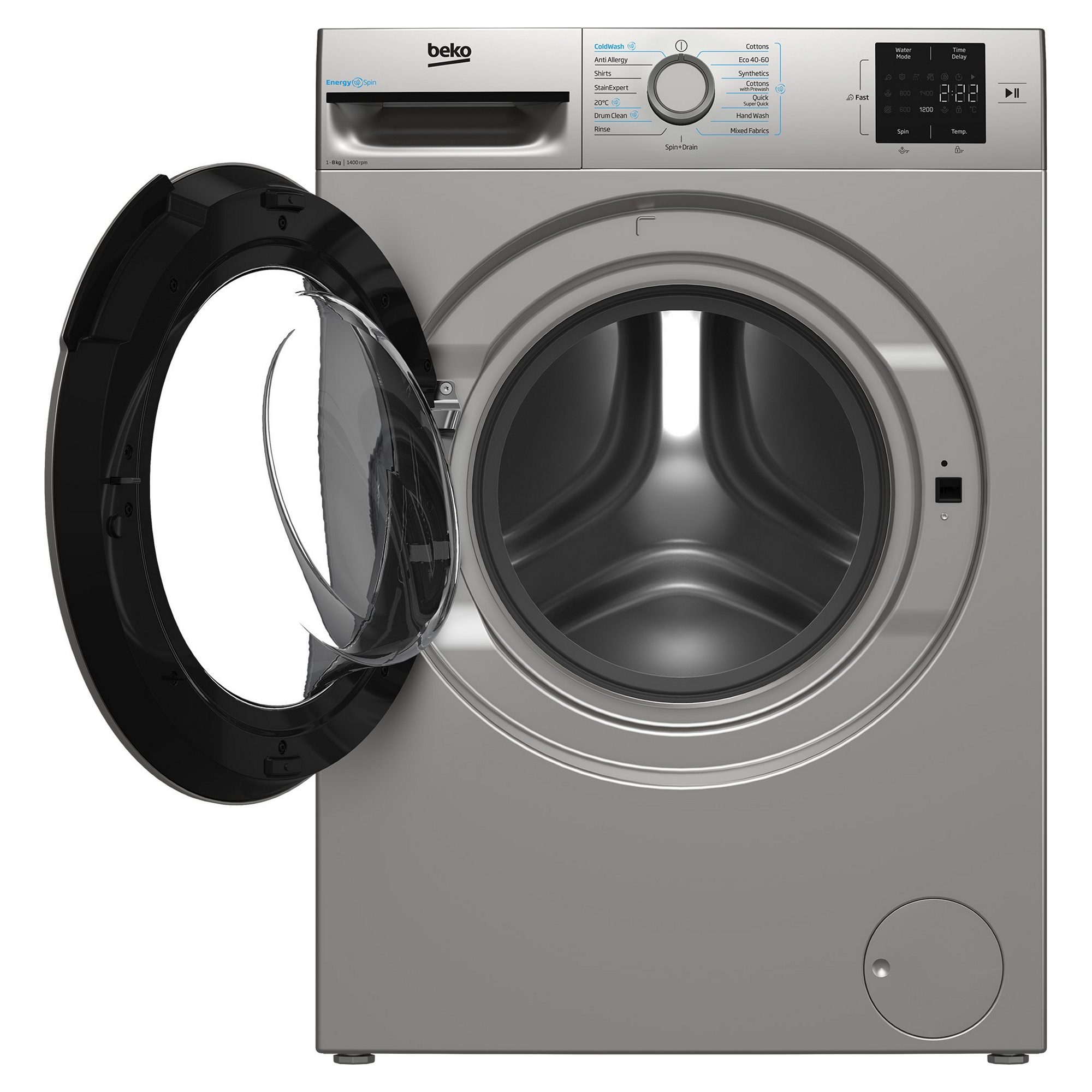 Beko 8kg Washing Machine 1400rpm BMN3WT3841S - Silver Beko 8kg Washing Machine 1400rpm BMN3WT3841S - Silver