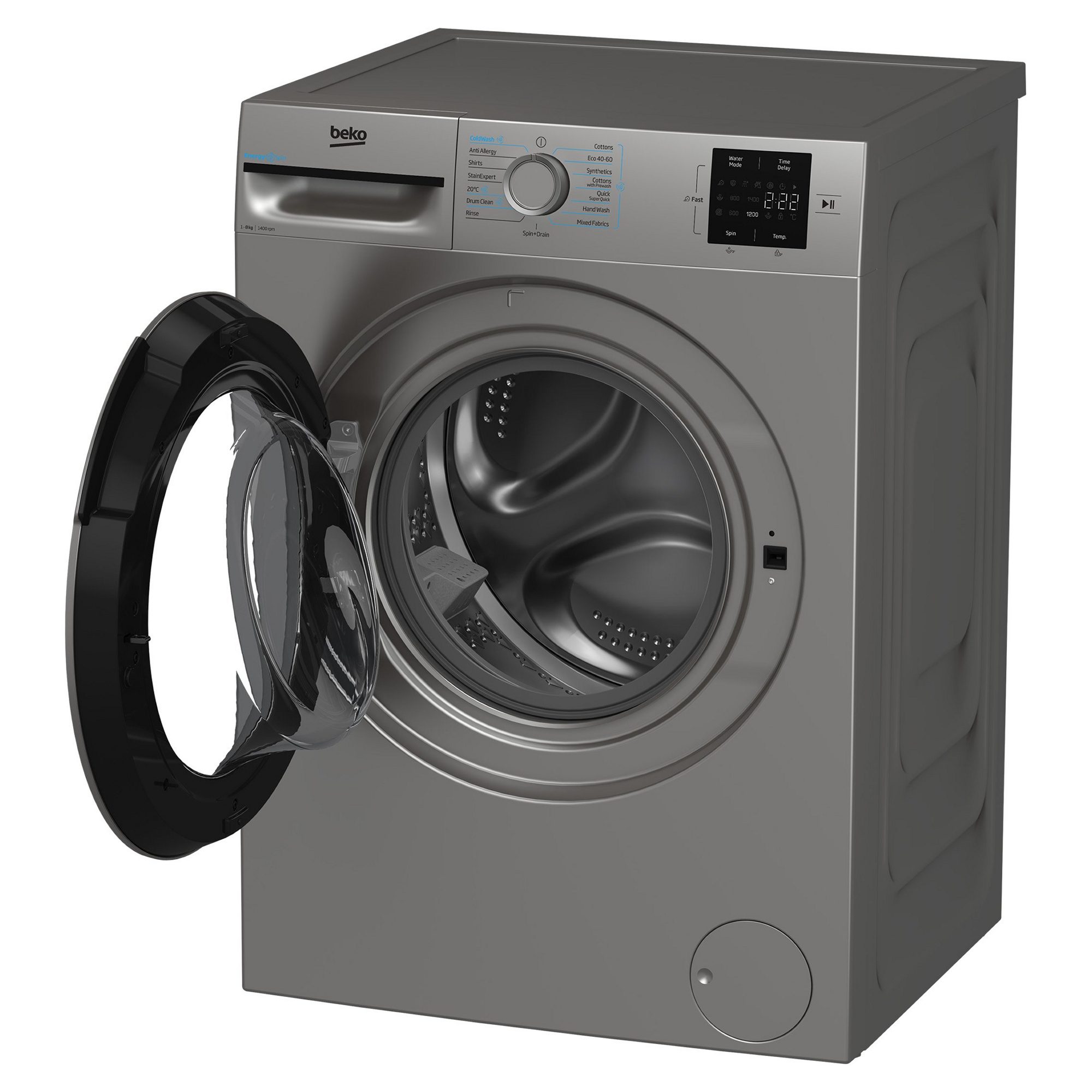 Beko 8kg Washing Machine 1400rpm BMN3WT3841S - Silver Beko 8kg Washing Machine 1400rpm BMN3WT3841S - Silver