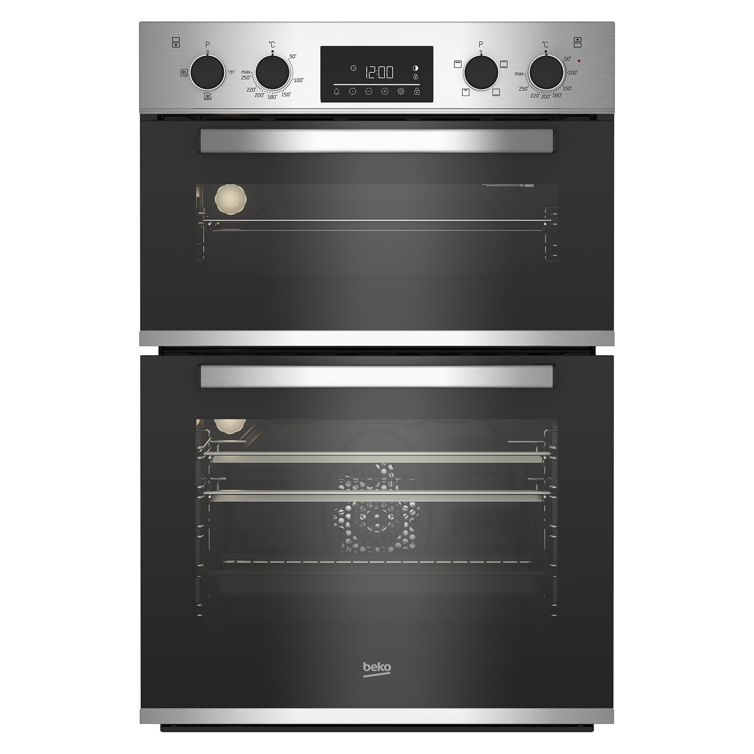 Beko Built In Electric Double Oven CDFY22309X - Stainless Steel