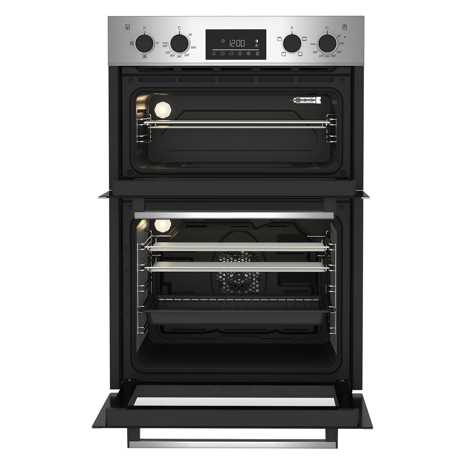 Beko Built In Electric Double Oven CDFY22309X - Stainless Steel Beko Built In Electric Double Oven CDFY22309X - Stainless Steel