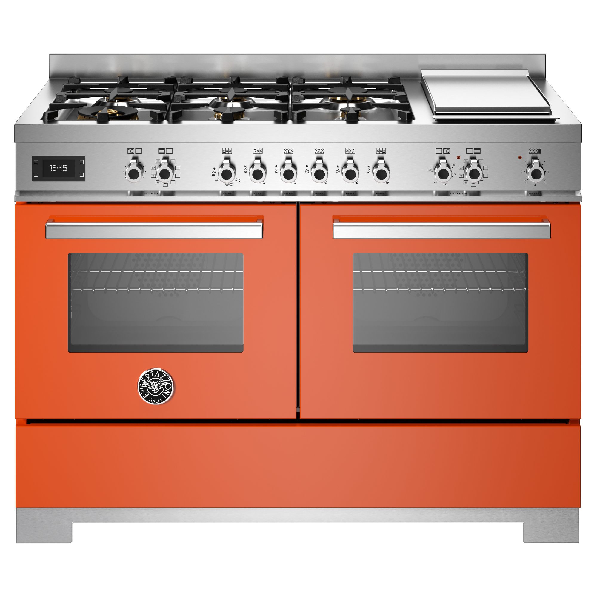 Bertazzoni  120cm Professional Dual Fuel Range Cooker With Griddle PRO126G2EART2 - Orange