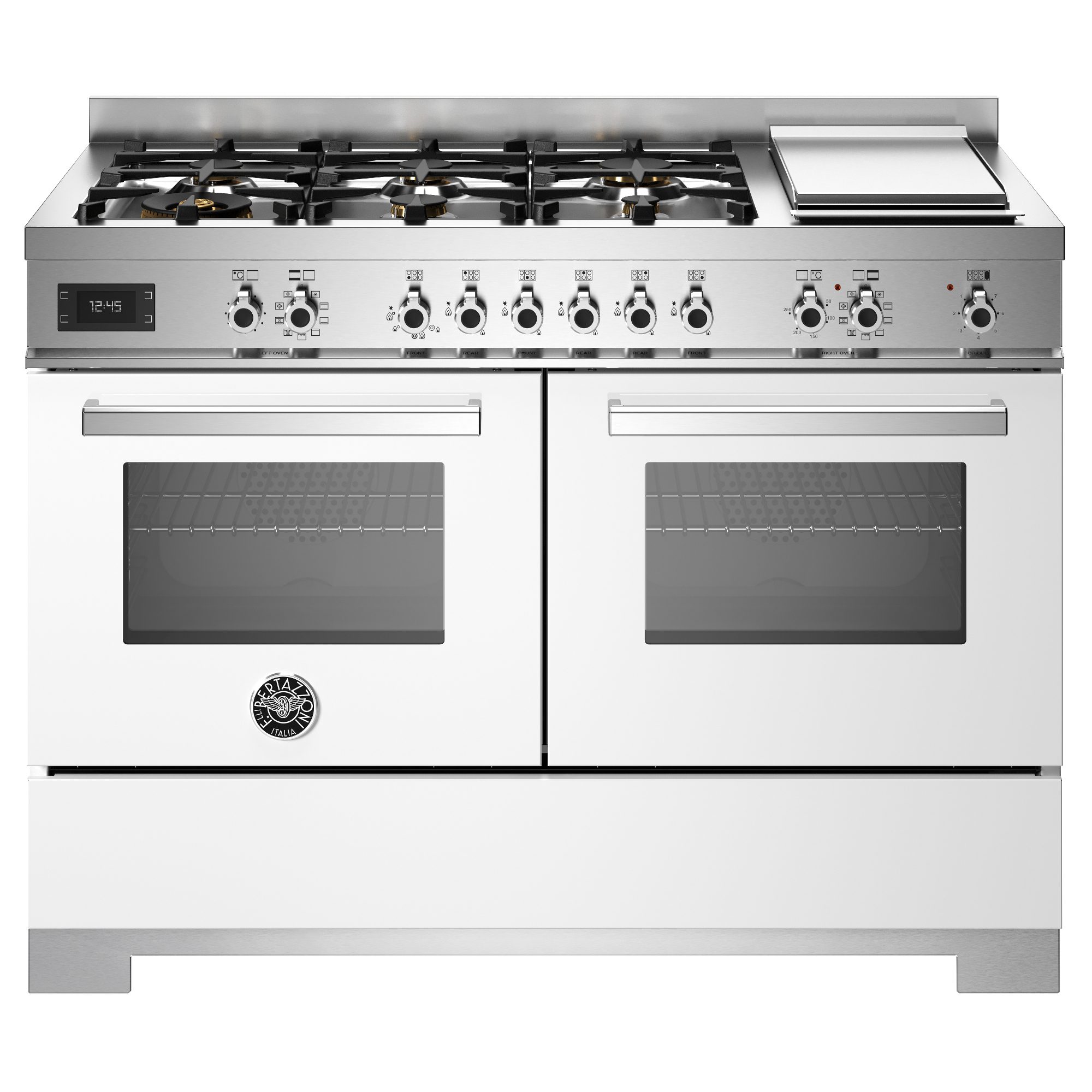 Bertazzoni  120cm Professional Dual Fuel Range Cooker With Griddle PRO126G2EBIT2 - White