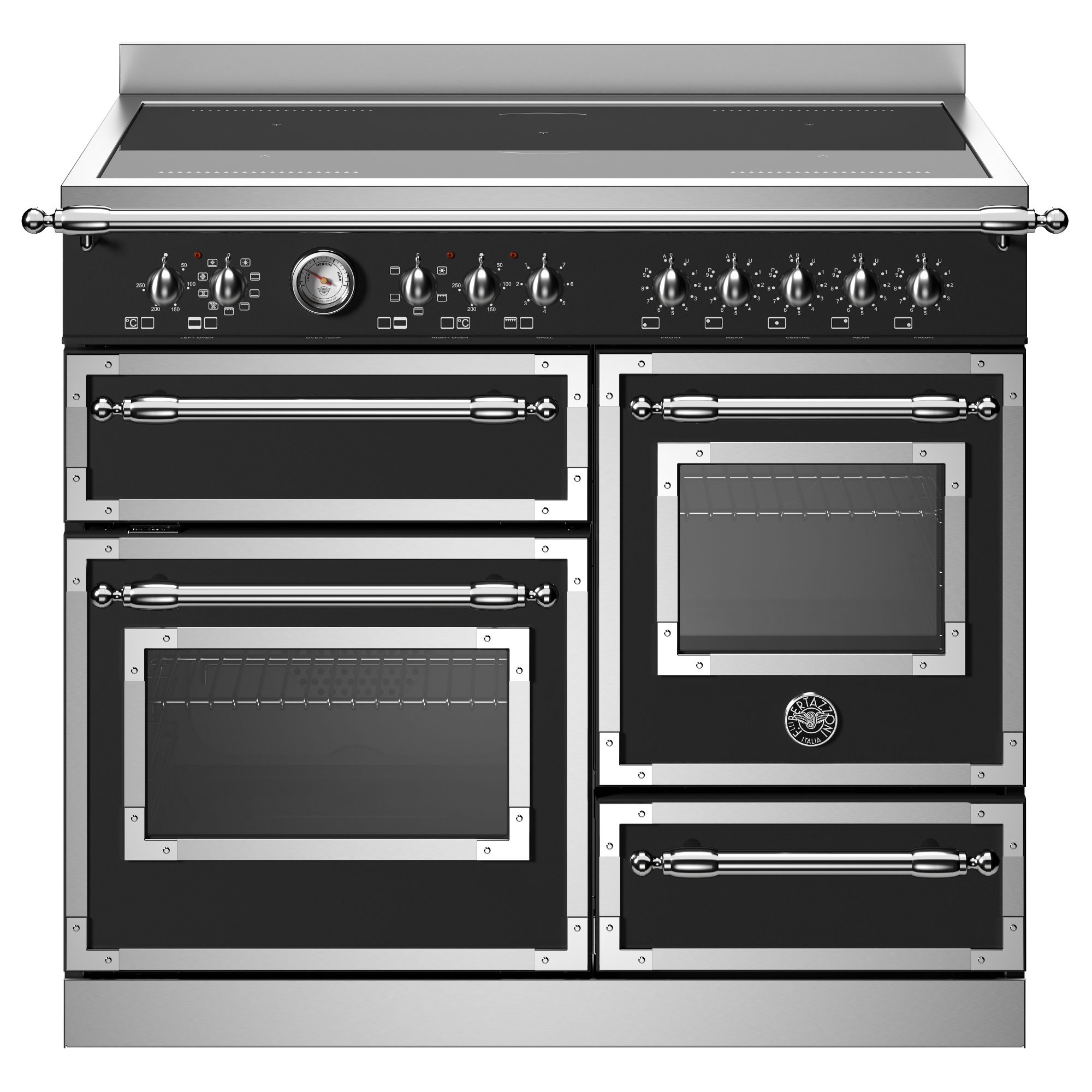 Bertazzoni  100cm Heritage XG Induction Range Cooker HER105I3ENET2 - Black